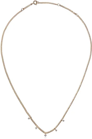 Zoe Chicco 14kt yellow XS curb-chain diamond necklace