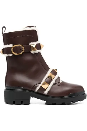 VALENTINO GARAVANI Rockstud-embellished biker boots