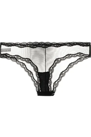 FLEUR DU MAL Sheer tulle bikini briefs