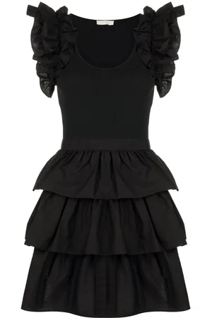 ULLA JOHNSON Ruffle-trim T-shirt dress