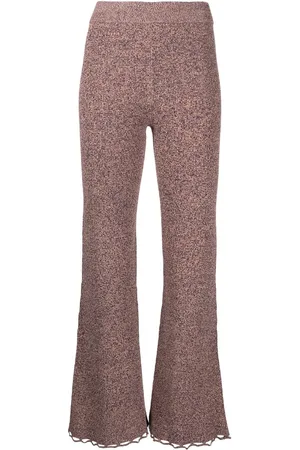 ULLA JOHNSON Knitted flared trousers
