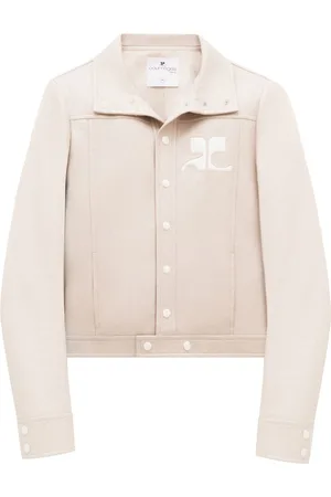 Courrèges Chest logo-patch shirt jacket