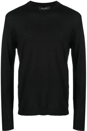 VERSACE La Greca cotton-silk jumper