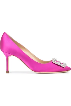 Manolo Blahnik Hangisi 70mm jewel-buckle pumps