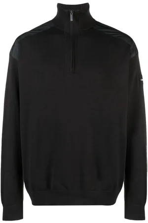 Calvin Klein Cotton-blend quarter-zip jumper