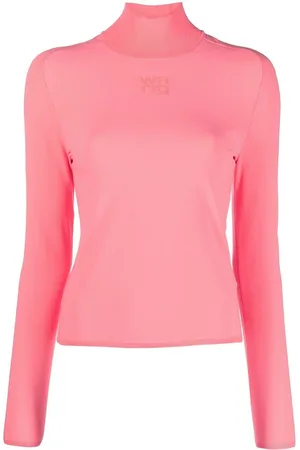 Alexander Wang Roll neck embossed-logo jumper