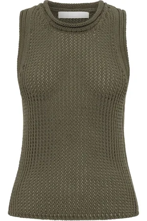 DION LEE Grid Mesh tank top