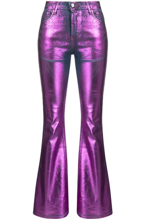 Madison.Maison Metallic-effect laminated jeans