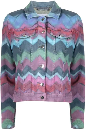 Madison.Maison Zigzag-print denim jacket
