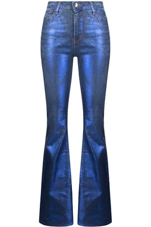 Madison.Maison Metallic-effect laminated jeans