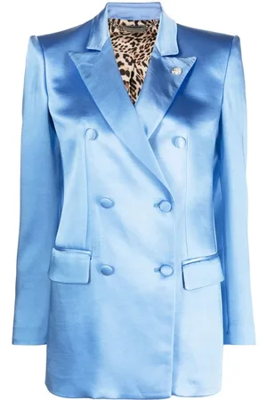 Philipp Plein Double-breasted satin blazer
