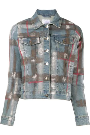 Madison.Maison Paint splatter-print denim jacket