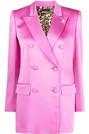 Philipp Plein Double-breasted satin blazer
