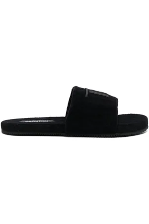 Tom Ford Logo-embroidered velvet-effect mules