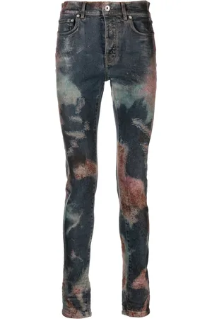 Purple Brand Spray-pattern slim-fit jeans