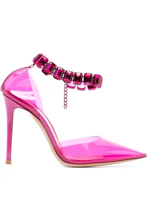 Gianvito Rossi 100mm transparent crystal-embellished pumps