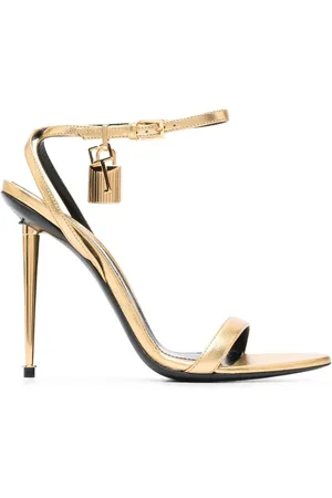 Tom Ford 115mm Padlock metallic sandals