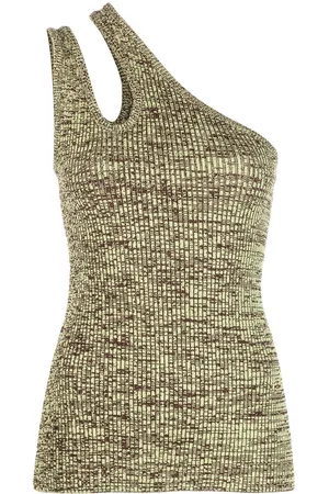 REMAIN One-shoulder marl-knit vest