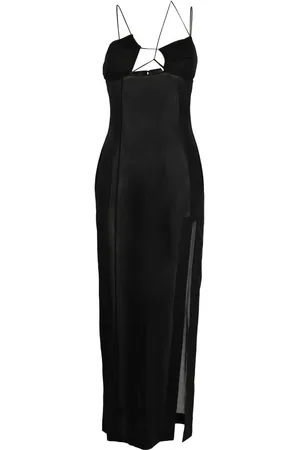 Nensi Dojaka Asymmetric semi-sheer midi dress