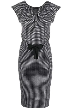 Dior 2010 belted knitted dress