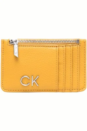 Calvin Klein Leather logo-lettering cardholder