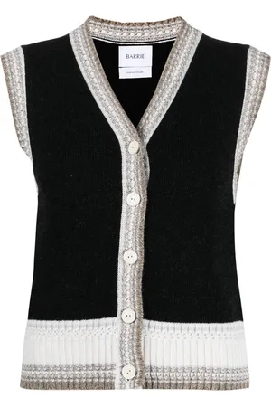 Barrie Sleeveless cashmere cardigan