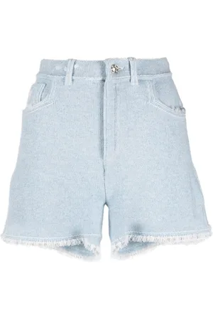 Barrie Fine-knit fringe-detail shorts