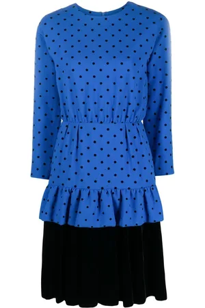 Dior Polka dot ruffled dress