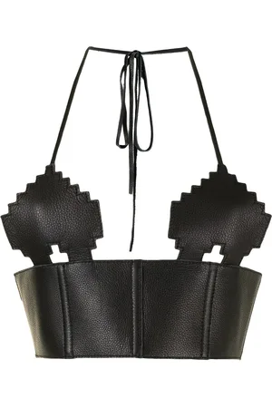 Natasha Zinko Leather pixel heart top