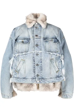 Natasha Zinko Faux-fur hybrid denim jacket