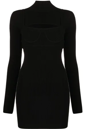 MONSE Ribbed-knit bodycon mini dress