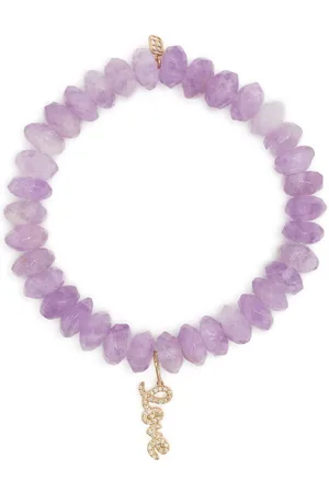 Sydney Evan 14kt yellow gold amethyst beaded bracelet