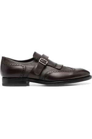 HENDERSON BARACCO Perforated buckled monk shoes