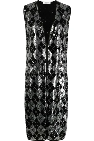 CHARLOTT Sequin-embellished sleeveless jacket