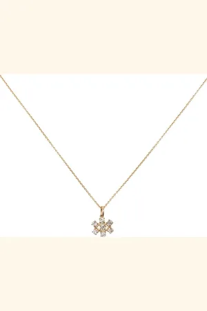 Sydney Evan 14kt yellow diamond eye necklace