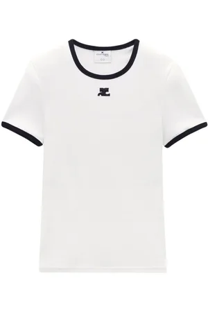 Courrèges Bumpy contrast T-shirt