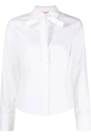 VALENTINO GARAVANI Pussy-bow cotton shirt