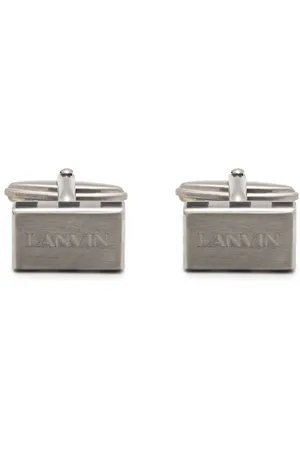 Lanvin Logo-engraved polished cufflinks