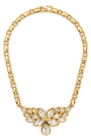 Saint Laurent Rhinestone detailing necklace