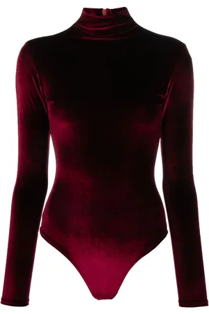Atu Body Couture High-neck velvet bodysuit