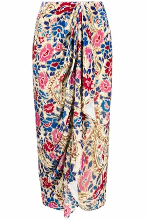 Isabel Marant Bree floral-print midi skirt