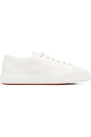 santoni Embossed-logo tongue low-top sneakers