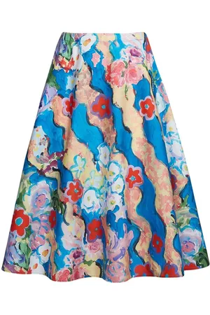 Marni Floral-print A-line skirt