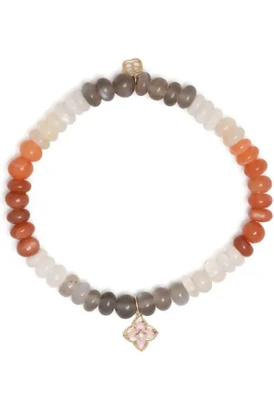 Sydney Evan 14kt yellow gold moonstone beaded bracelet