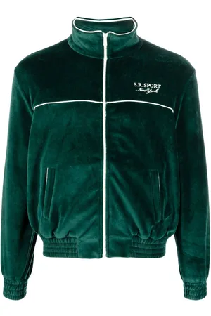 Sporty & Rich Logo-embroidered zipped sweatshirt
