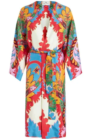 Etro Abstract-pattern tied coat