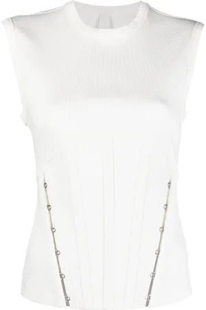 DION LEE Fine-ribbed tank top