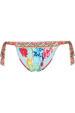 Camilla Floral-print bikini bottoms