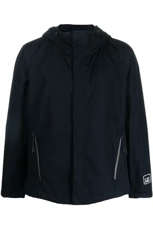 C.P. Company Logo-patch zipped hooded jacket
