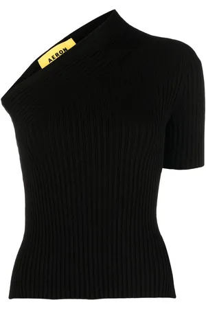 AERON One-shoulder knitted top